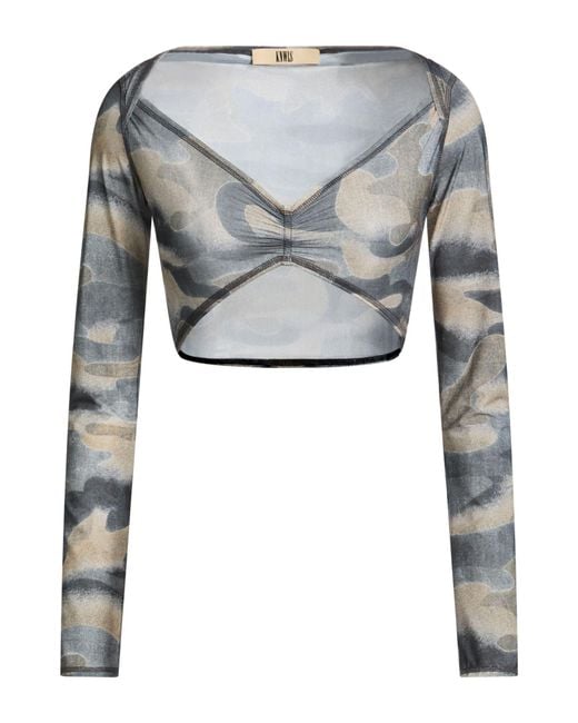 KNWLS Gray Top Polyester, Elastane