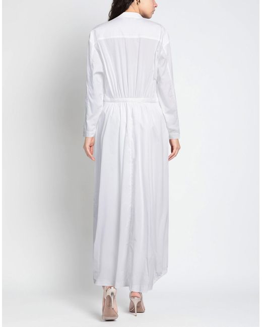 Emporio Armani White Maxi-Kleid