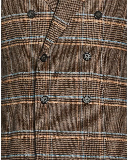 Manuel Ritz Brown Blazer Virgin Wool, Viscose, Polyester, Elastane for men