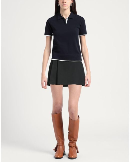Lis Lareida Black Mini Skirt Cotton, Polyurethane