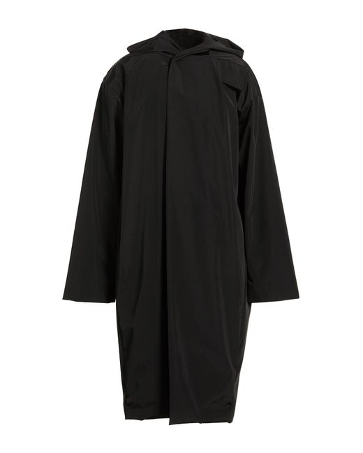 Rick Owens Black Overcoat & Trench Coat Polyester for men