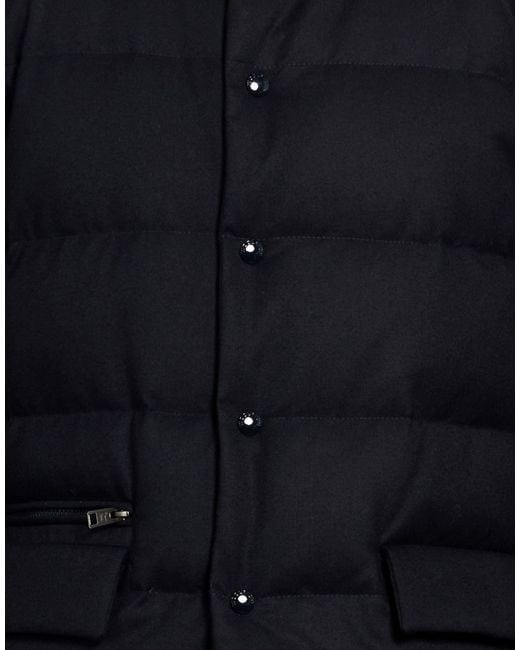Woolrich Blue Midnight Puffer Wool for men