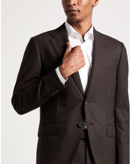 Caruso Brown Suit Wool for men