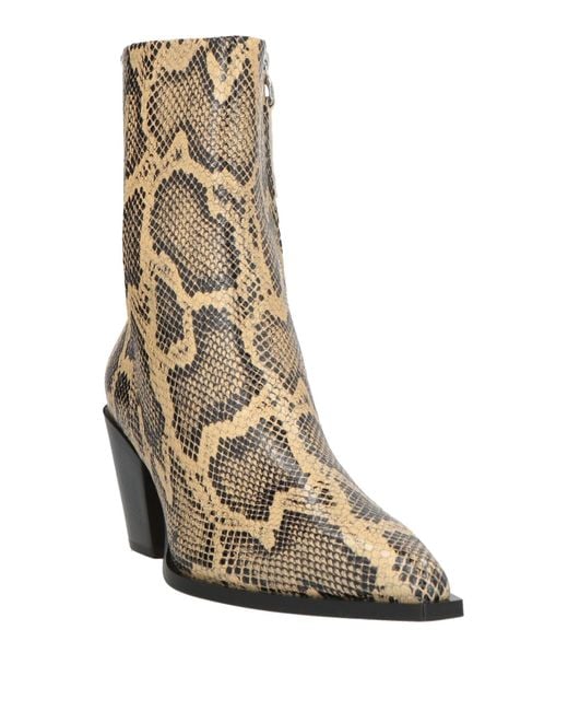 Aeyde Brown Sand Ankle Boots Leather