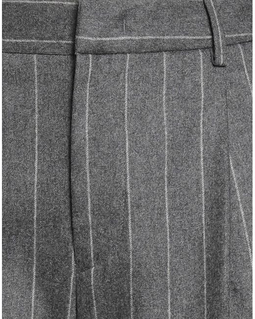PT Torino Gray Charcoal Pants Virgin Wool, Cashmere, Elastane
