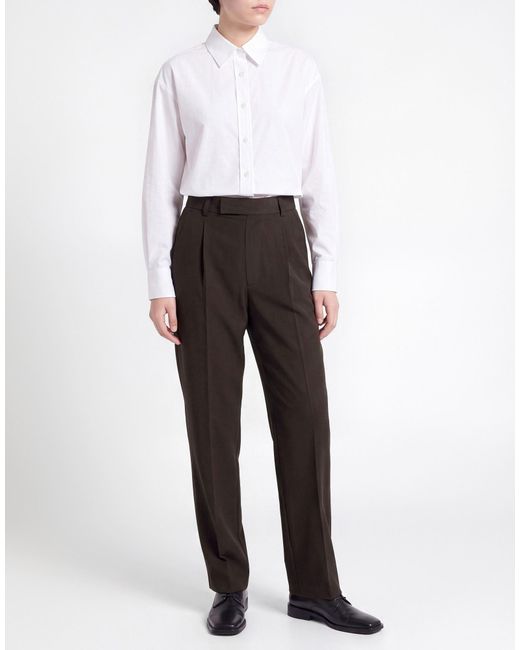 ViCOLO Brown Dark Pants Polyester, Viscose, Elastane