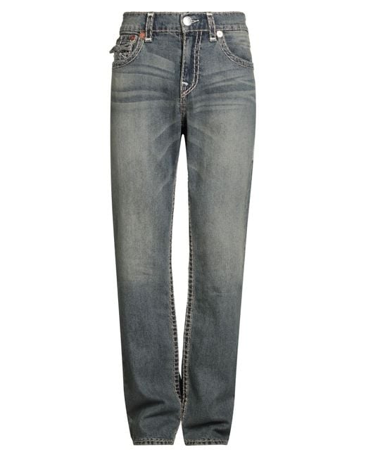 True Religion Gray Jeans Cotton, Elastane for men