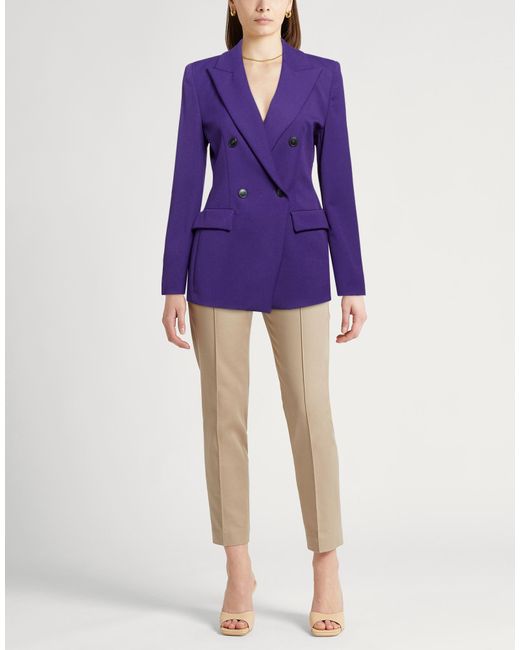 Marella Purple Blazer Polyester, Viscose, Elastane