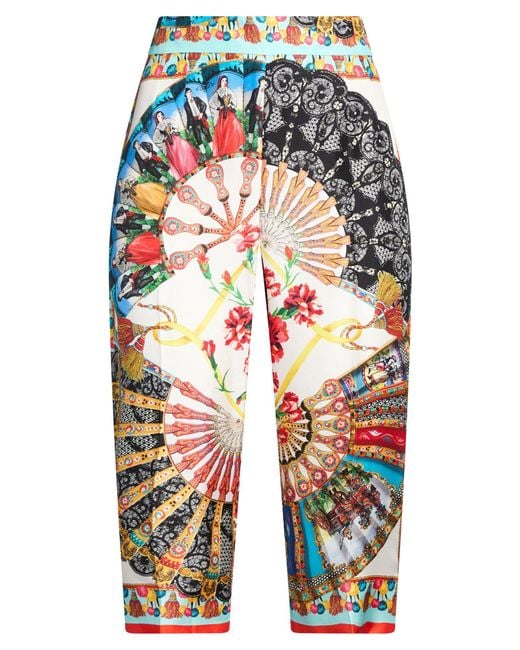 Dolce & Gabbana Blue Pants Silk