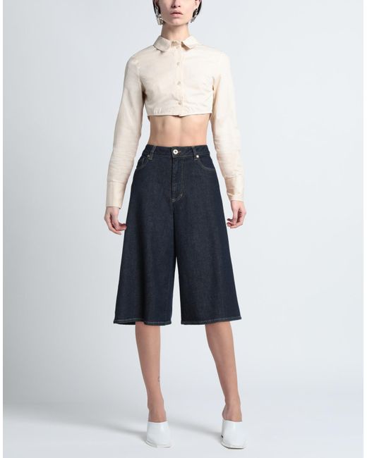 Shaft Blue Cropped Trousers