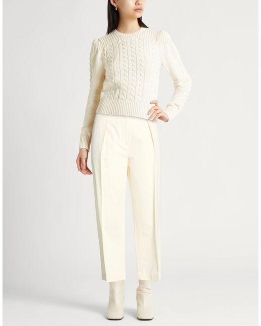 Brunello Cucinelli White Jeans Cotton, Wool, Polyester
