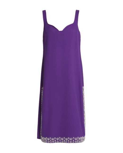 Rochas Purple Midi Dress