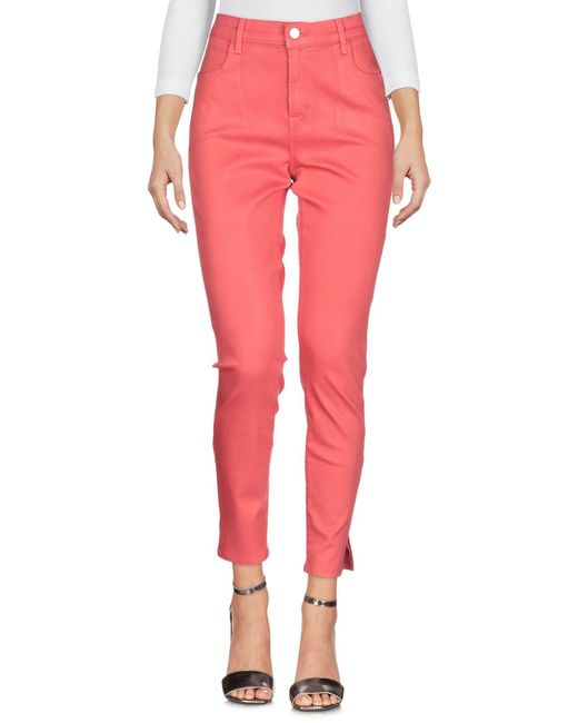 J Brand Red Coral Jeans Cotton, Polyester, Elastane