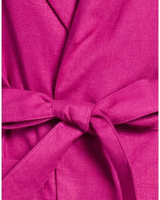 Fly Girl Purple Fuchsia Blazer Linen, Viscose