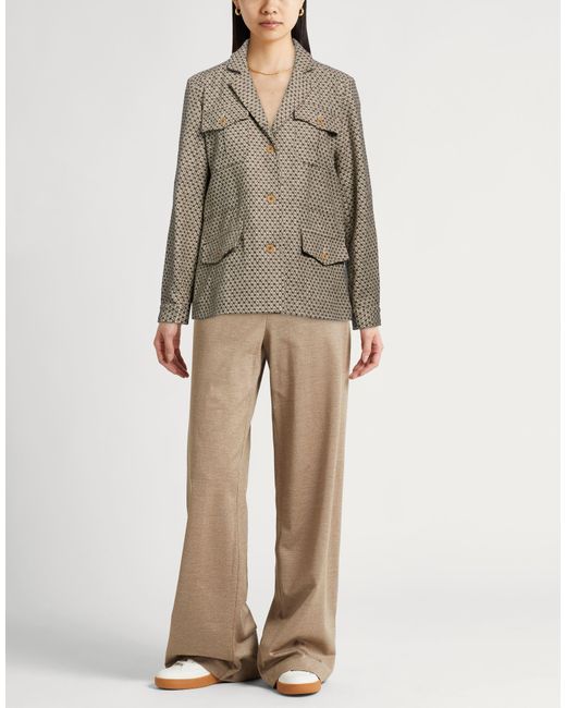 Ines De La Fressange Paris Gray Jacket Wool