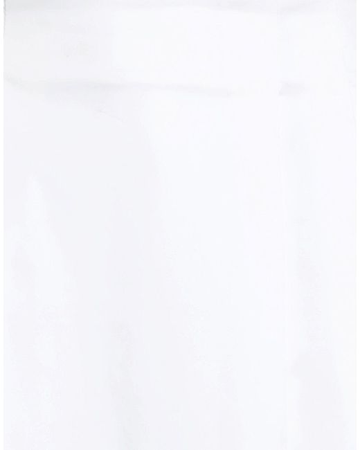 Alpha Studio White Midi Skirt Cotton, Elastane