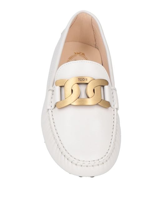 Tod's White Loafers