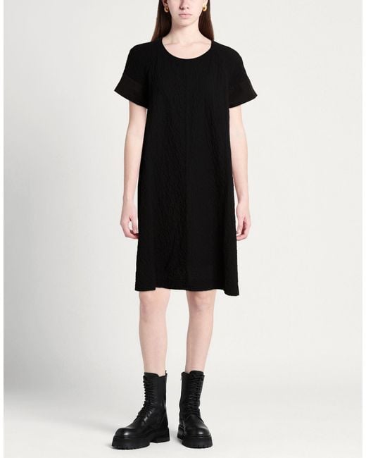 European Culture Black Mini Dress Cotton, Elastane