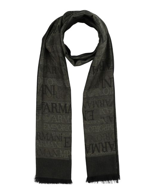 Emporio Armani Scarf in Black for Men | Lyst