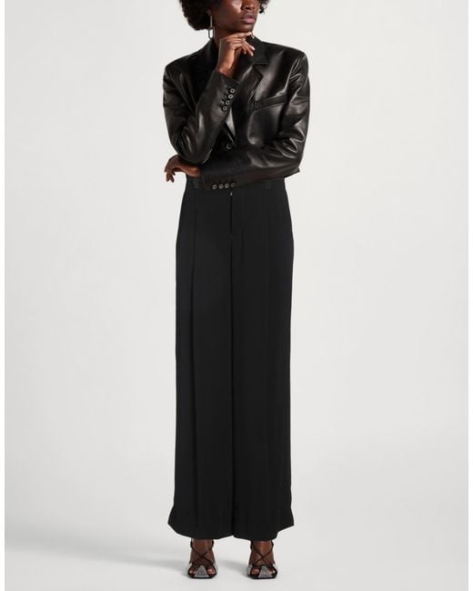 High Black Pants Polyester
