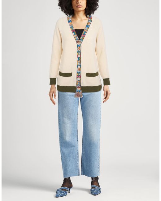 Etro Natural Cardigan Virgin Wool, Viscose, Cashmere, Cotton