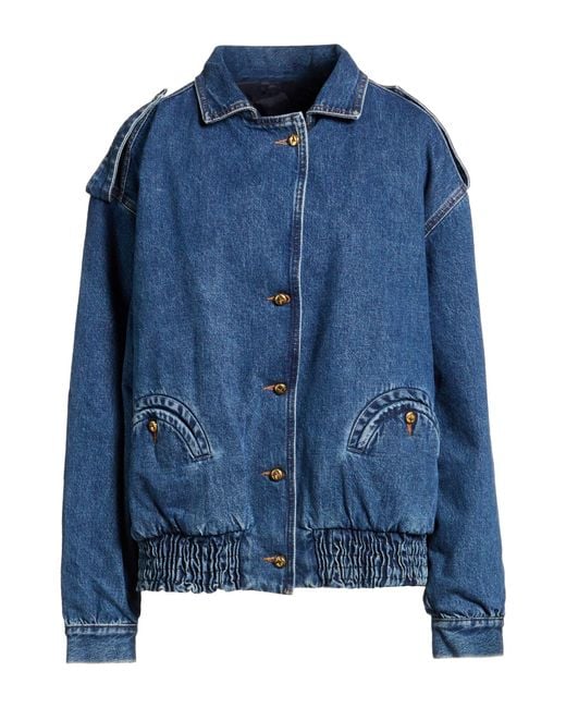 Blazé Milano Blue Denim Outerwear Cotton