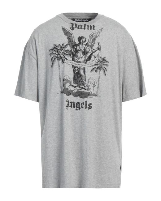 Palm Angels Gray T-Shirt Cotton for men
