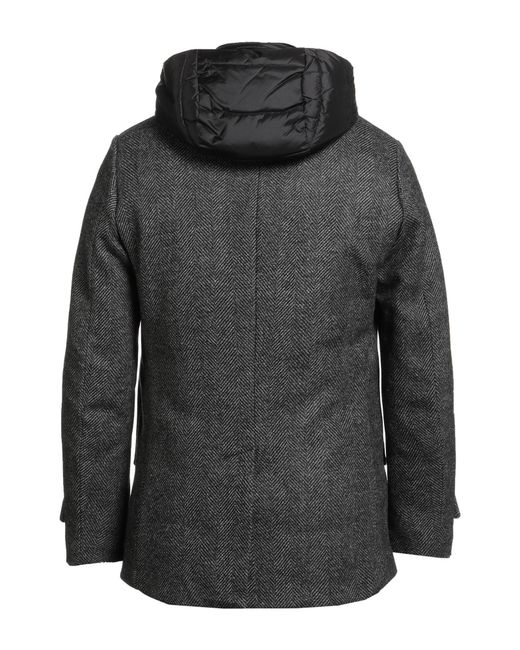 Moorer Black Charcoal Puffer Virgin Wool, Wool, Acrylic, Elastane for men