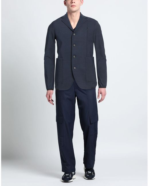 Traiano Blue Blazer Polyimide, Elastane for men