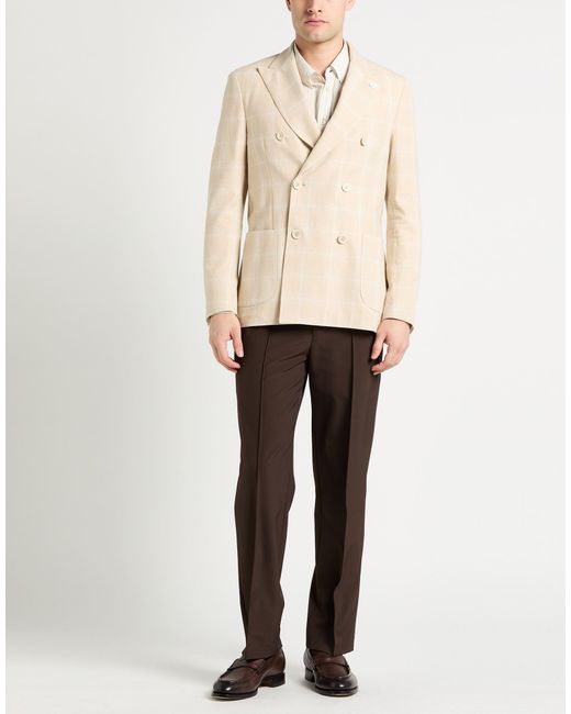 Lardini Natural Blazer Viscose, Cotton for men