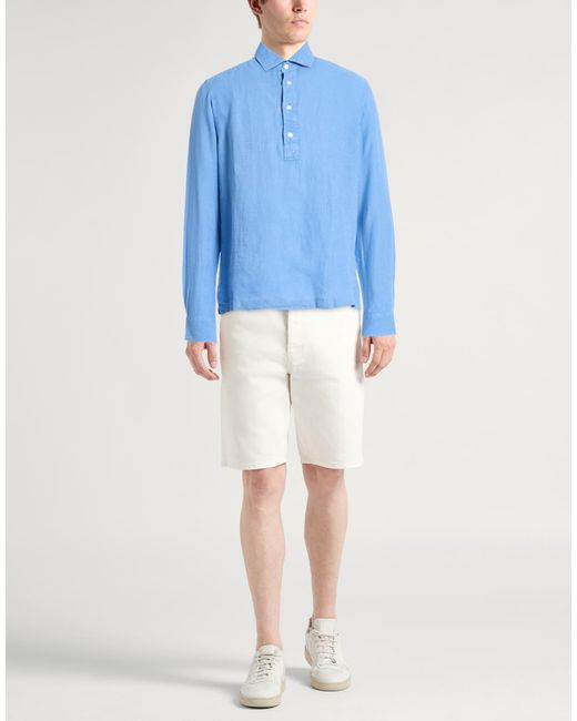 Hackett Blue Light Shirt Linen for men