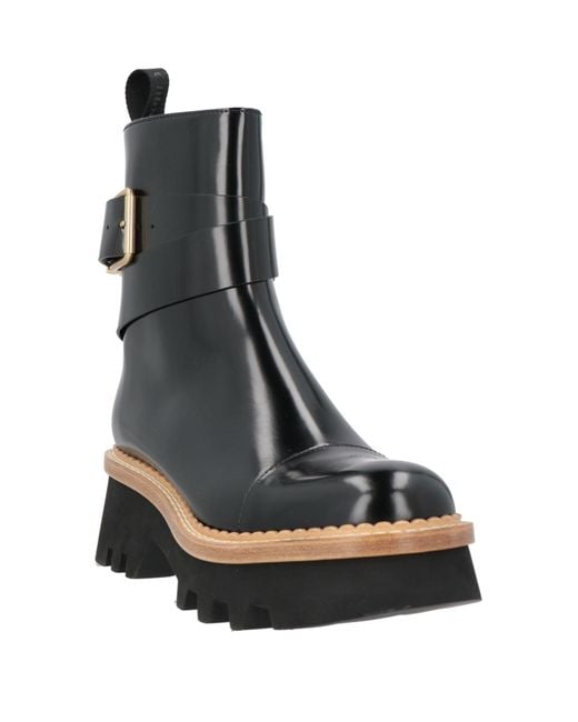 Chloé Black Ankle Boots Leather