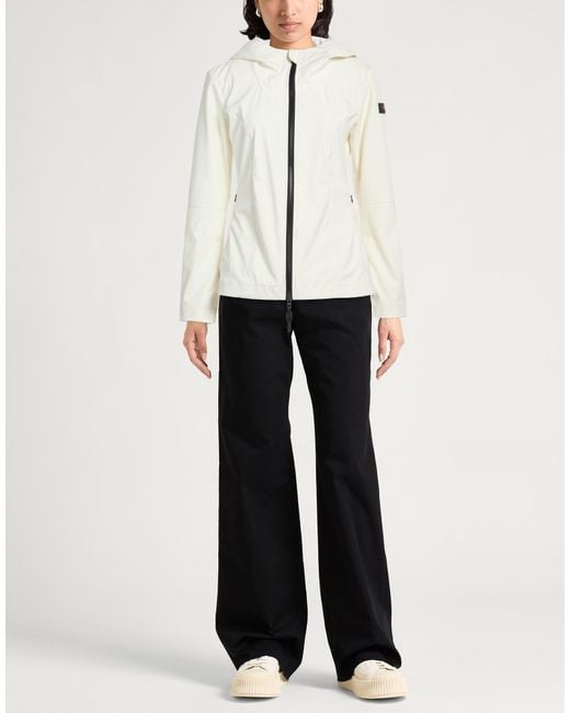 Peuterey White Ivory Jacket Polyester, Elastane