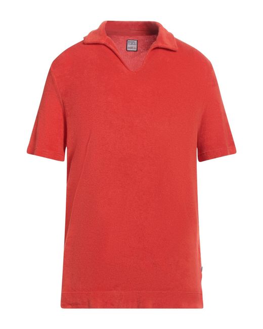 Fedeli Red Polo Shirt for men