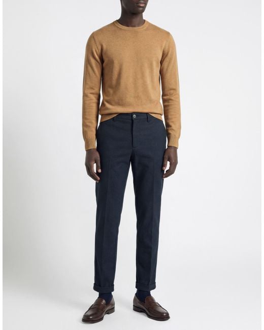 40weft Blue Pants Cotton, Elastane for men