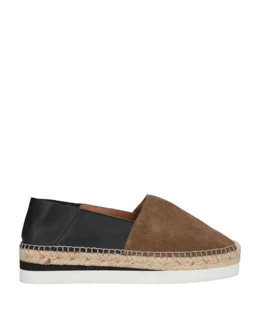 See By Chloé Brown Khaki Espadrilles Leather
