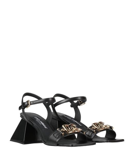 Dolce & Gabbana Black Sandals Polyester, Polyurethane, Elastane