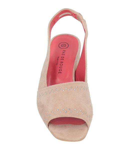 Pas De Rouge Pink Sandals Leather
