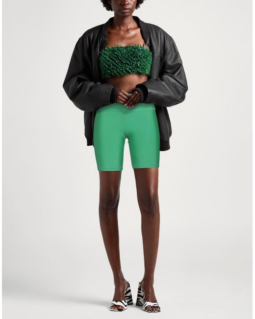 COLORFUL STANDARD Green Shorts & Bermuda Shorts Polyester, Elastane