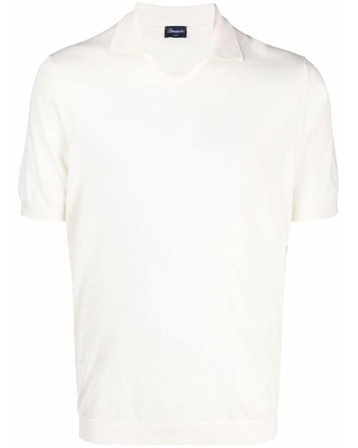 Drumohr Poloshirt in White für Herren