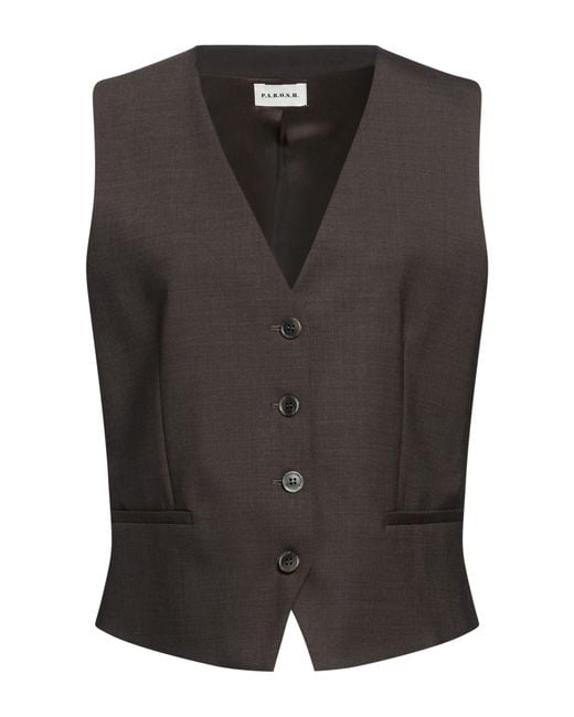 P.A.R.O.S.H. Black Tailored Vests