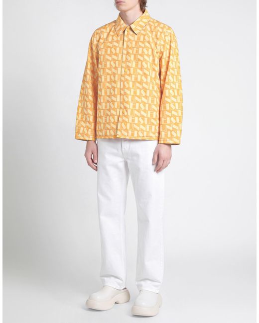 Sunnei Yellow Overcoat & Trench Coat Polyester for men