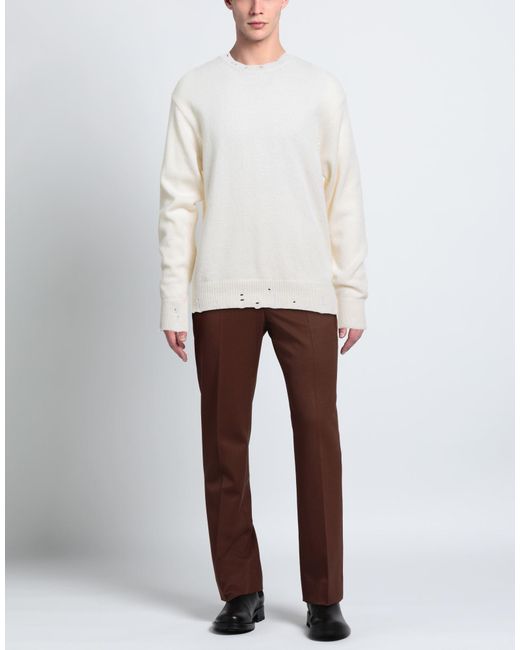 Amaranto White Sweater for men