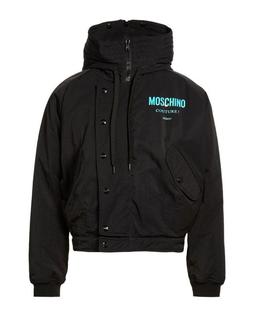 Moschino Black Couture Jacket Polyamide, Polyester, Viscose, Elastane for men