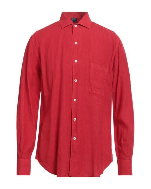 Fedeli Red Shirt for men