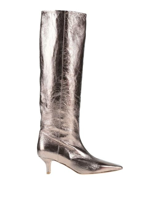 Alysi White Boot Leather