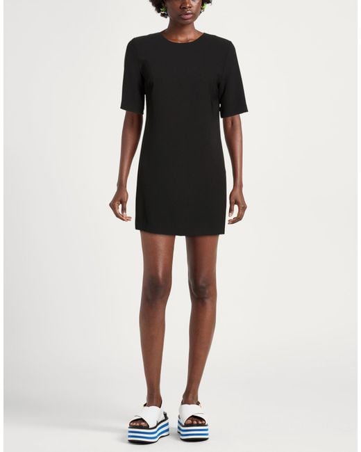 Alpha Studio Black Mini Dress Polyester, Elastane