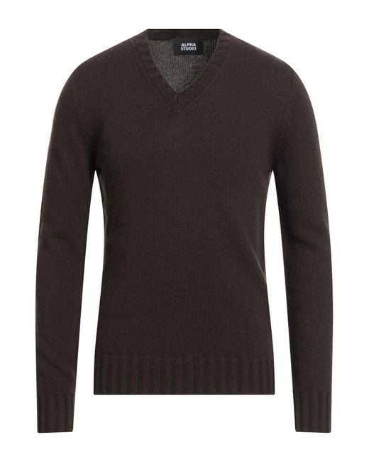 Pullover Alpha Studio de hombre de color Black