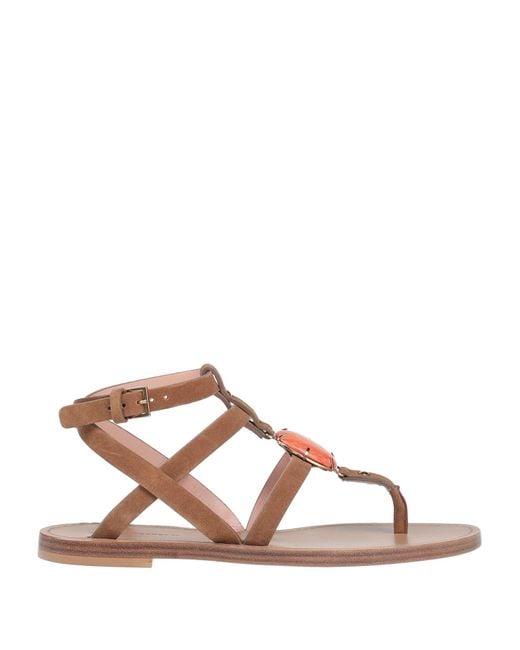 Alberta Ferretti Brown Thong Sandal