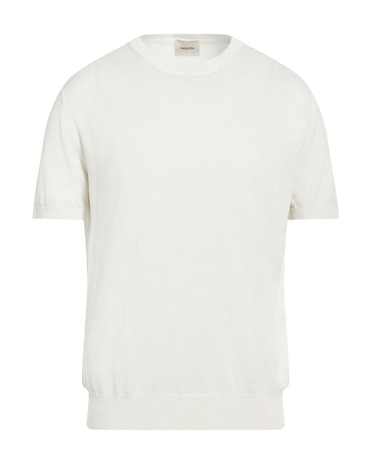 Paoloni White Jumper for men